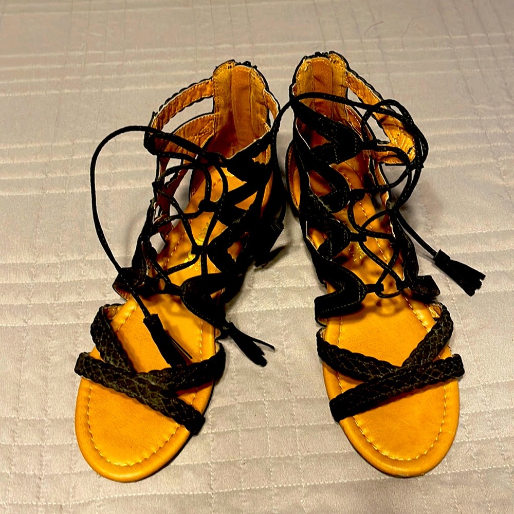 Lace up sandals